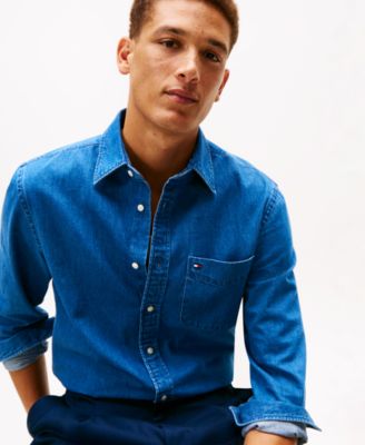 Men's Denim Long-Sleeve Shirt