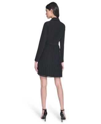 Women's Collared Long-Sleeve Dress