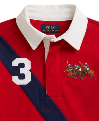 Boys 2-7 Triple-Pony Cotton Rugby Shirt