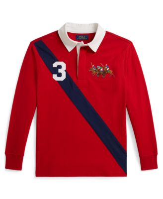 Polo Ralph Lauren - Boys 8-20 Triple-Pony Long-Sleeve Rugby Shirt