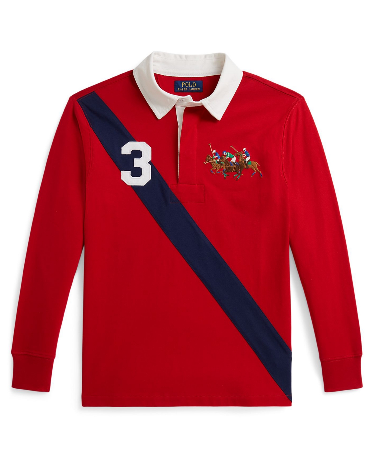 Polo Ralph Lauren Boys 8-20 Triple-Pony Long-Sleeve Rugby Shirt