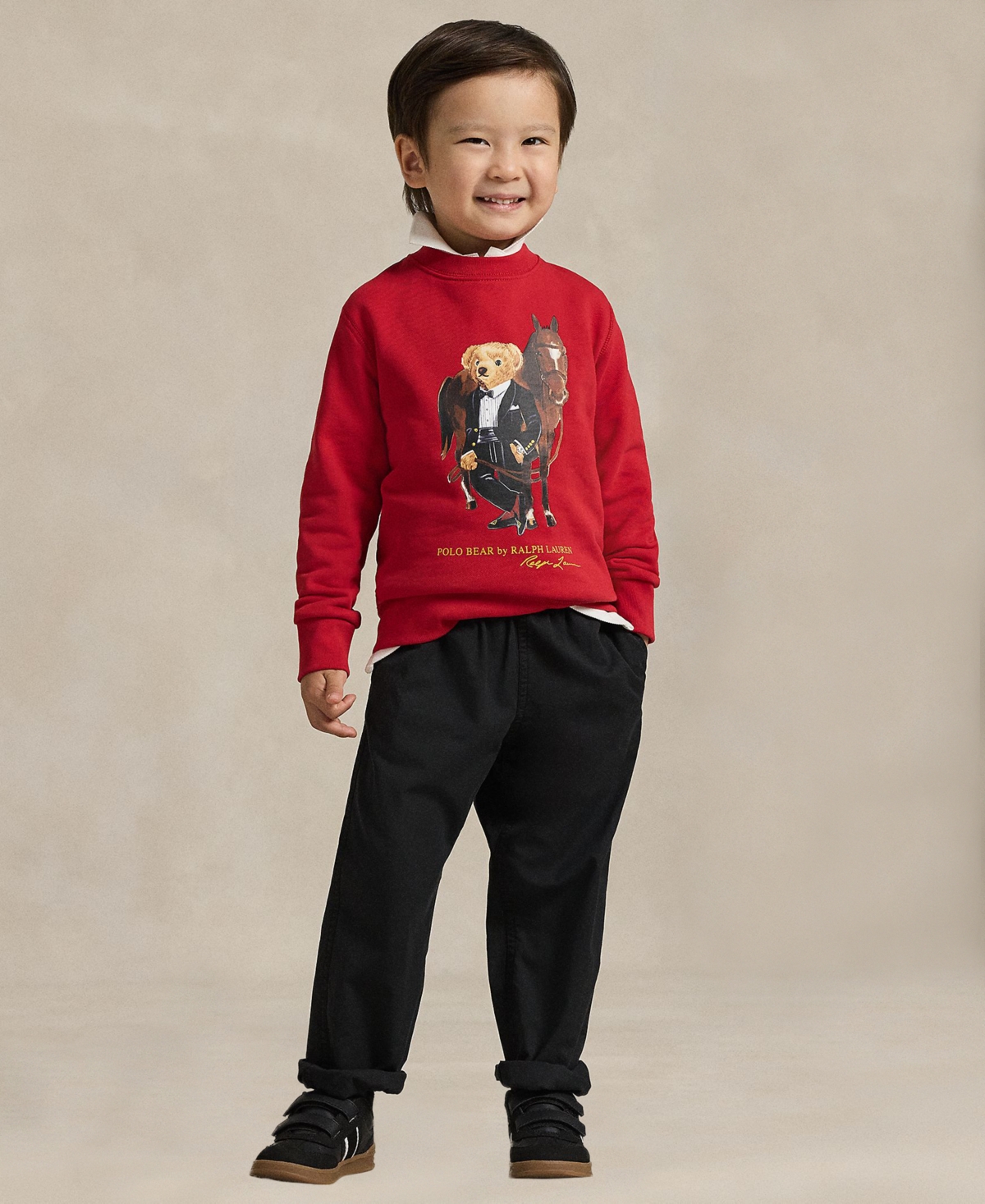 Polo Ralph Lauren Boys 2-7 Lunar New Year Bear Pull-On Sweatshirt