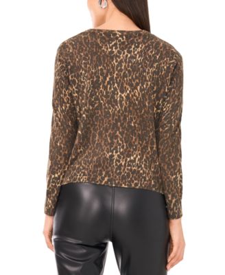 Women's Leopard Print Cardigan Sweater
