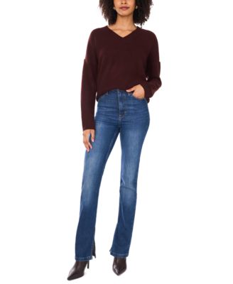 Women's Colorblocked Drop-Shoulder Sweater