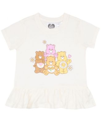 Little Girls 2 Piece Ruffle hem T-Shirt and Shorts Set