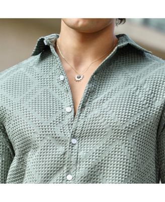 Men's Sage Green Shard-Tactile Shirt