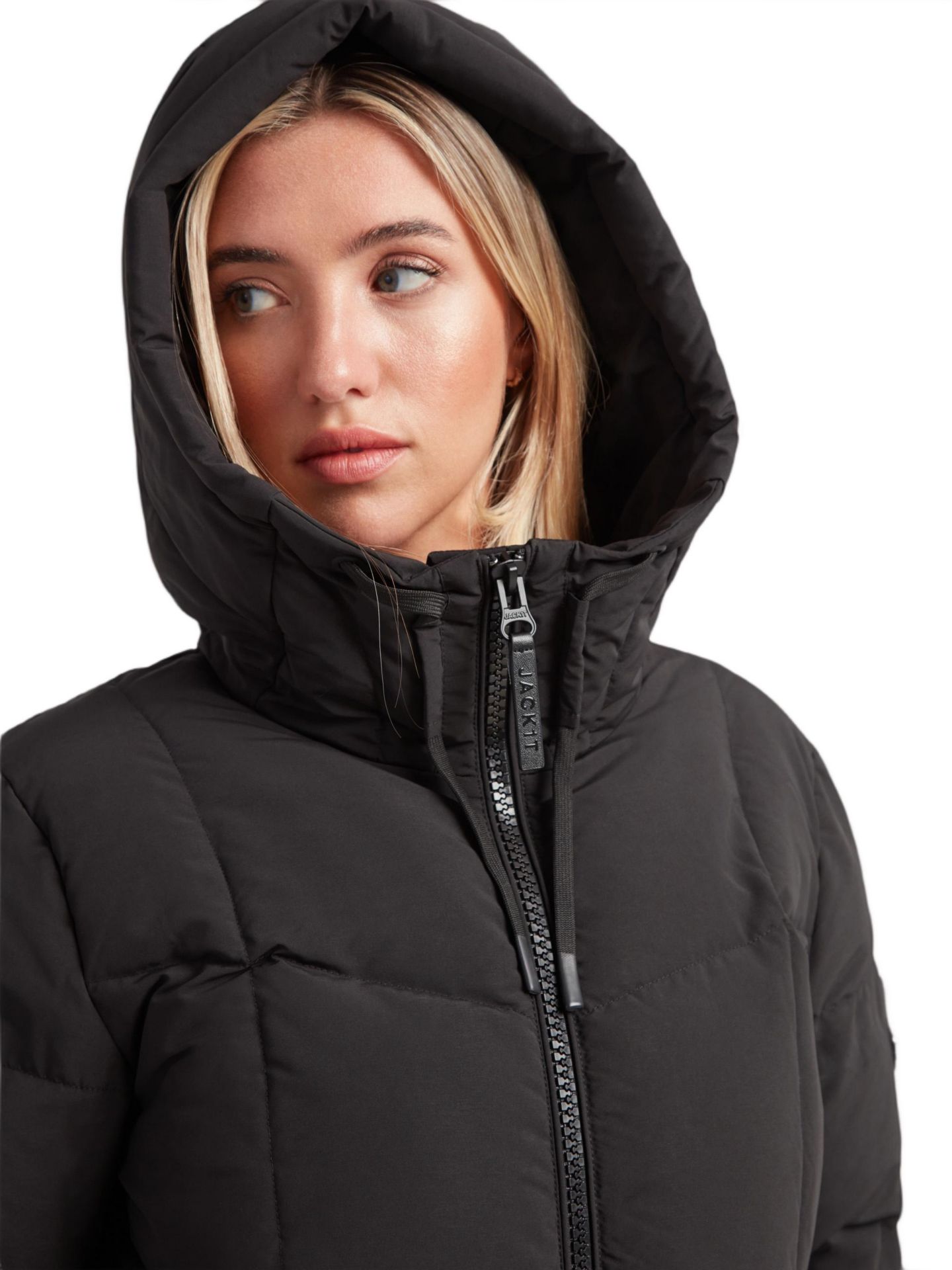 Женское пальто JACK1T Long Sleeve Star Down Coat, цвет: Чёрный — фото 4