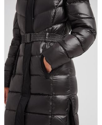 Women's Diamond Belted Extra Long Down Coat