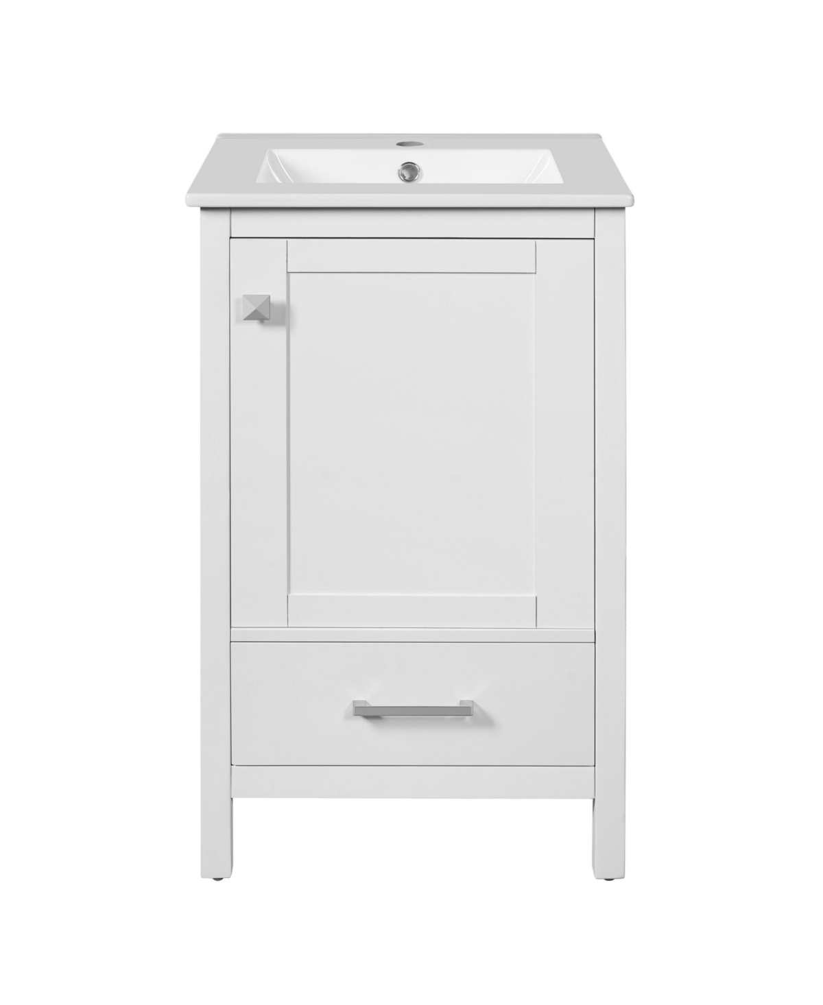Airsurfer 20-Inch Modern Bathroom Vanity with Ceramic Sink Space-Saving Storage Cabinet