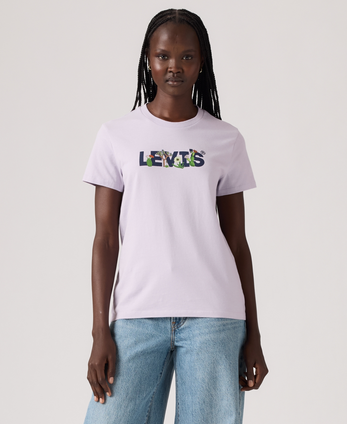 Levi's Women's Perfect Graphic Logo Cotton T-shirt In White