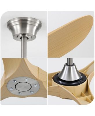 60-inch Modern Luxury Sand Nickel 3-Blade Ceiling Fans with Remote Control and Timer Function