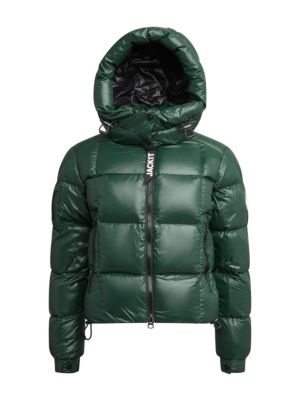 Women's EZ Boxed Hooded Cropped Puffer Coat