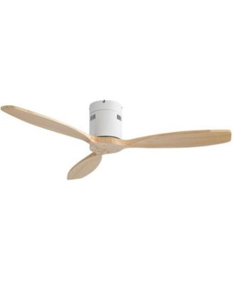 52-inch Modern 3-Blade Flush Mount with Remote Control and Timing Function Ceiling Fan