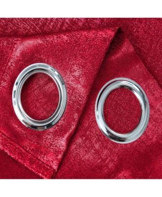 Roxy Two Tone Jacquard Grommet Single Panel - 54x90", Red