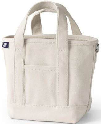 Small 3 Pocket Open Top Canvas Tote Bag