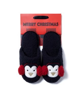 Cozyfoams Women's Holiday Novelty Scuff Slipper with Gift Bag