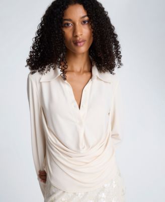 Kenneth Cole - Women's Drape Front Pull-On Shirt