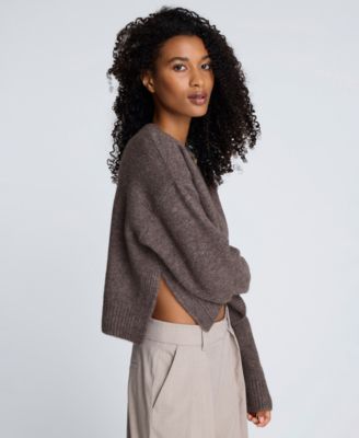 Women's Crewneck Button Up Cardigan