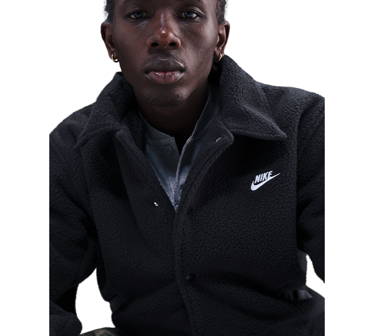 Nike Men's Sportswear Club High-Pile Coaches Jacket