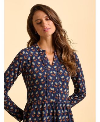 Women's Rowan Long Sleeve V-Neck Midi Dress