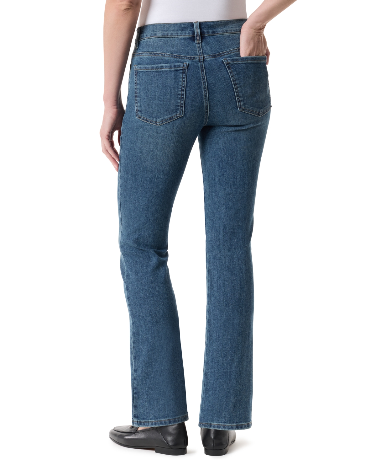 Gloria Vanderbilt Women's Amanda Original Bootcut Jeans, In Regular, Short & Long In Blue
