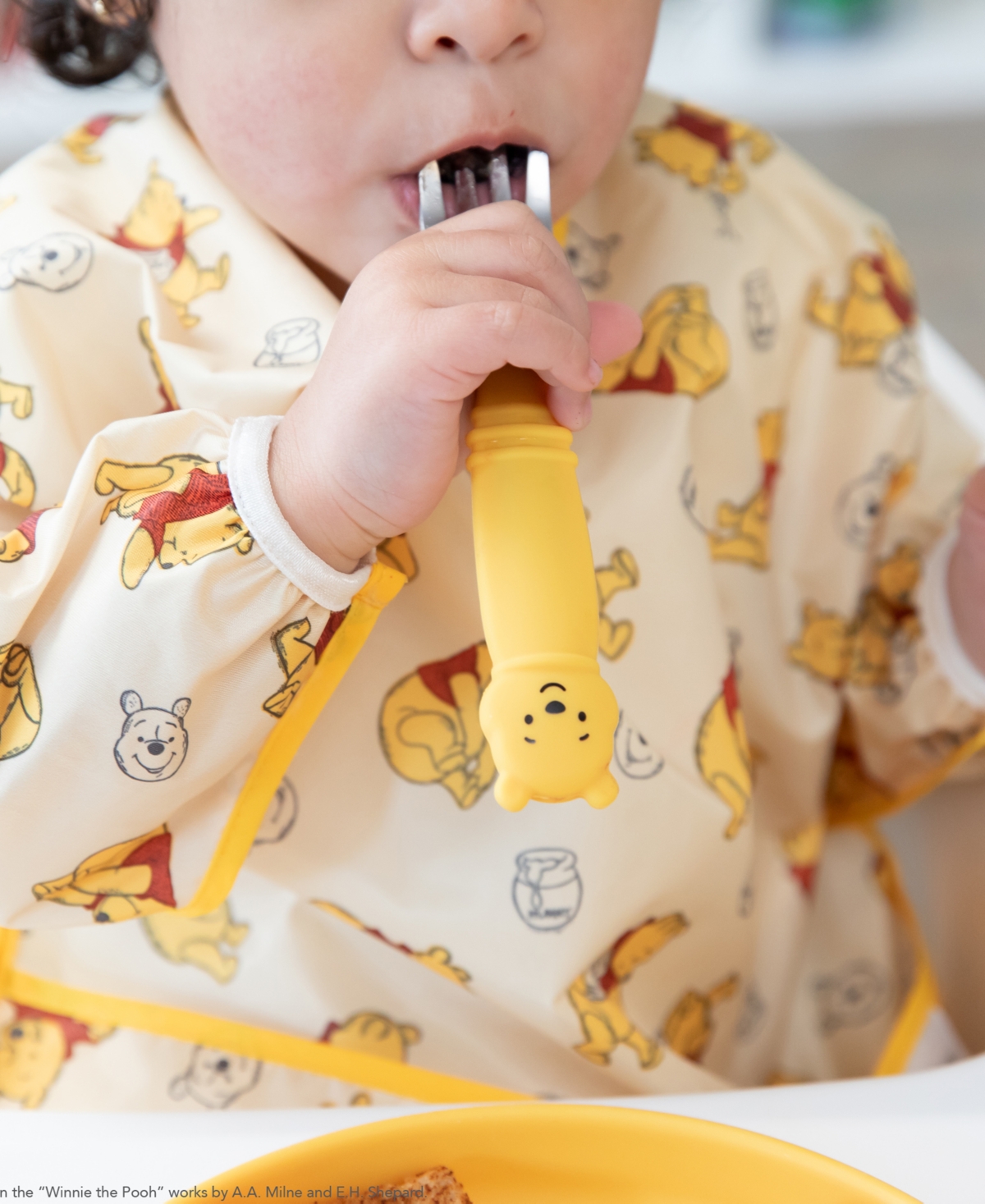 Bumkins Baby Boy or Baby Girl 2-Piece Pooh Spoon and Fork Set