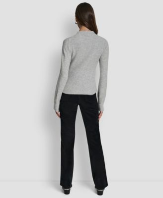 Women's Crewneck Blouson Sleeves Sweater