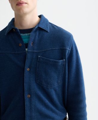 Men's Washed Textured Long-Sleeve Shirt
