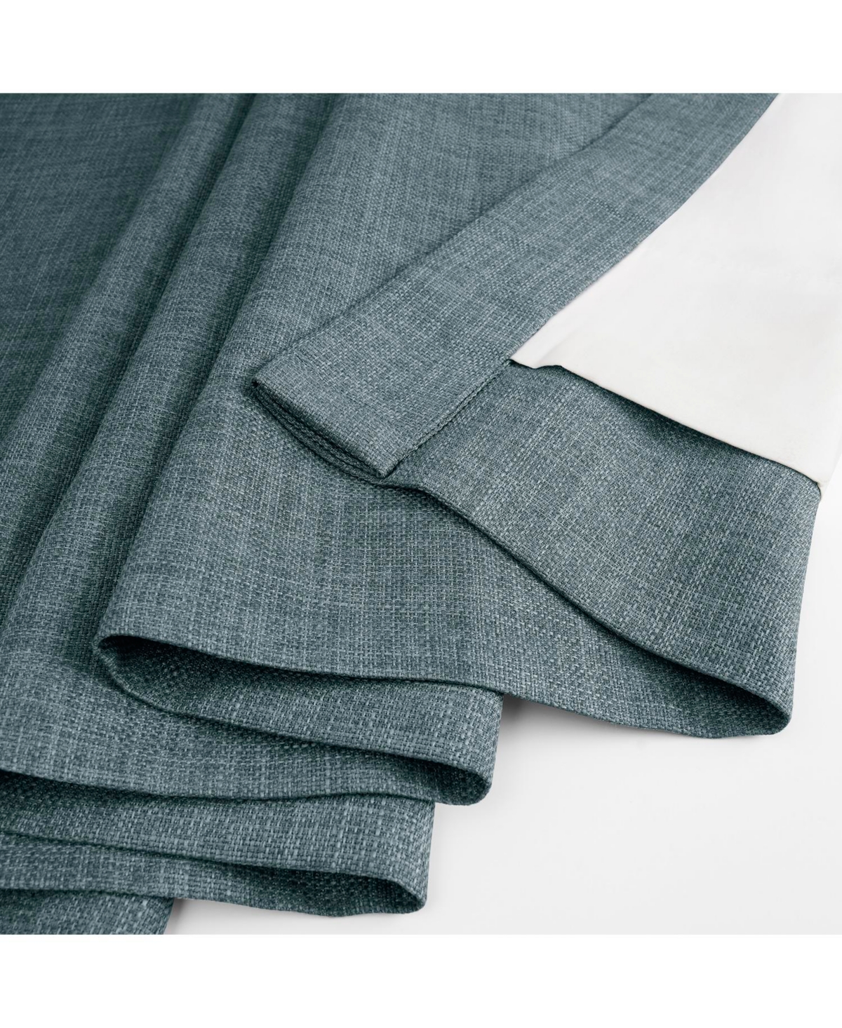 Half Price Drapes Sweden Blue Italian Faux Linen Room Darkening Curtain