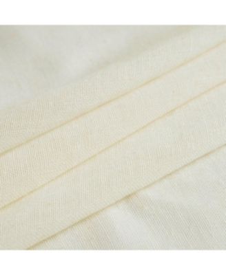 Grommet Textured Faux Linen Sheer Curtain