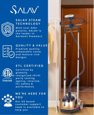 Limited Edition Pro Series Dual Bar Luxe Garment Steamer with Foot Pedals and Retractable Cord