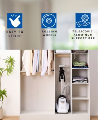 Commercial-Grade Smart Auto Shut-Off 1800W Garment Steamer with Pedal Control and Low-Water Alert