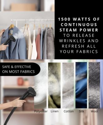 Smart Auto Off Upright Garment Steamer with Wheels and Descaler Maintenance Packet