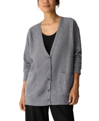 Eileen Fisher - Women's V-Neck Cardigan, Regular and Plus