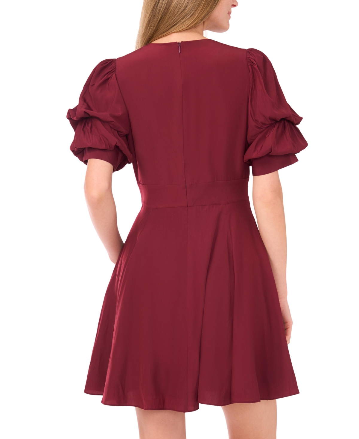 1.state Women's V-Neck Short Bubble Sleeve Mini Dress