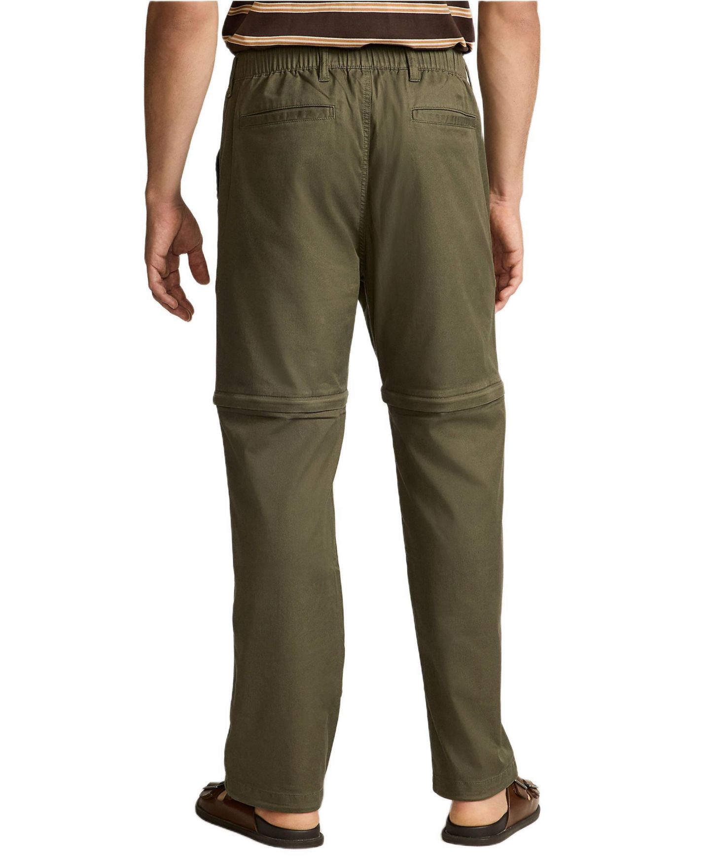 Мужские брюки Lands' End Zip Off Pant, цвет: Тёмно-зелёный мох — фото 2