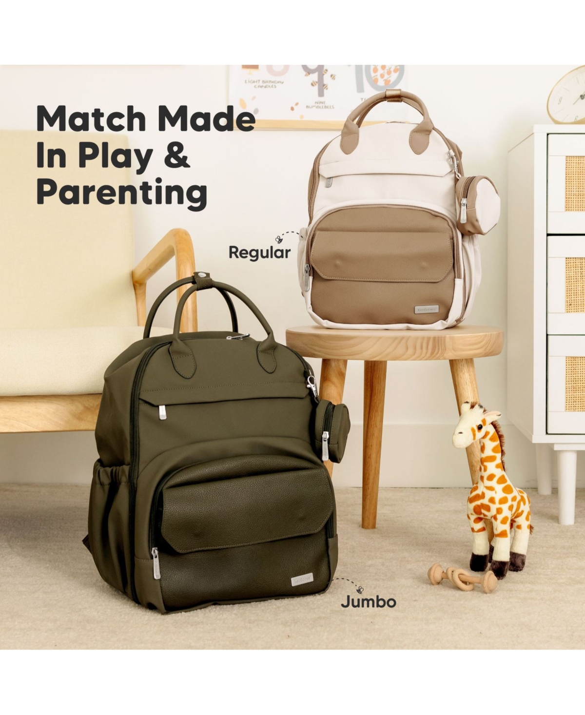 KeaBabies Play Diaper Bag Backpack Comes with Portable Changing Pad, Baby for Mom, Travel Essential