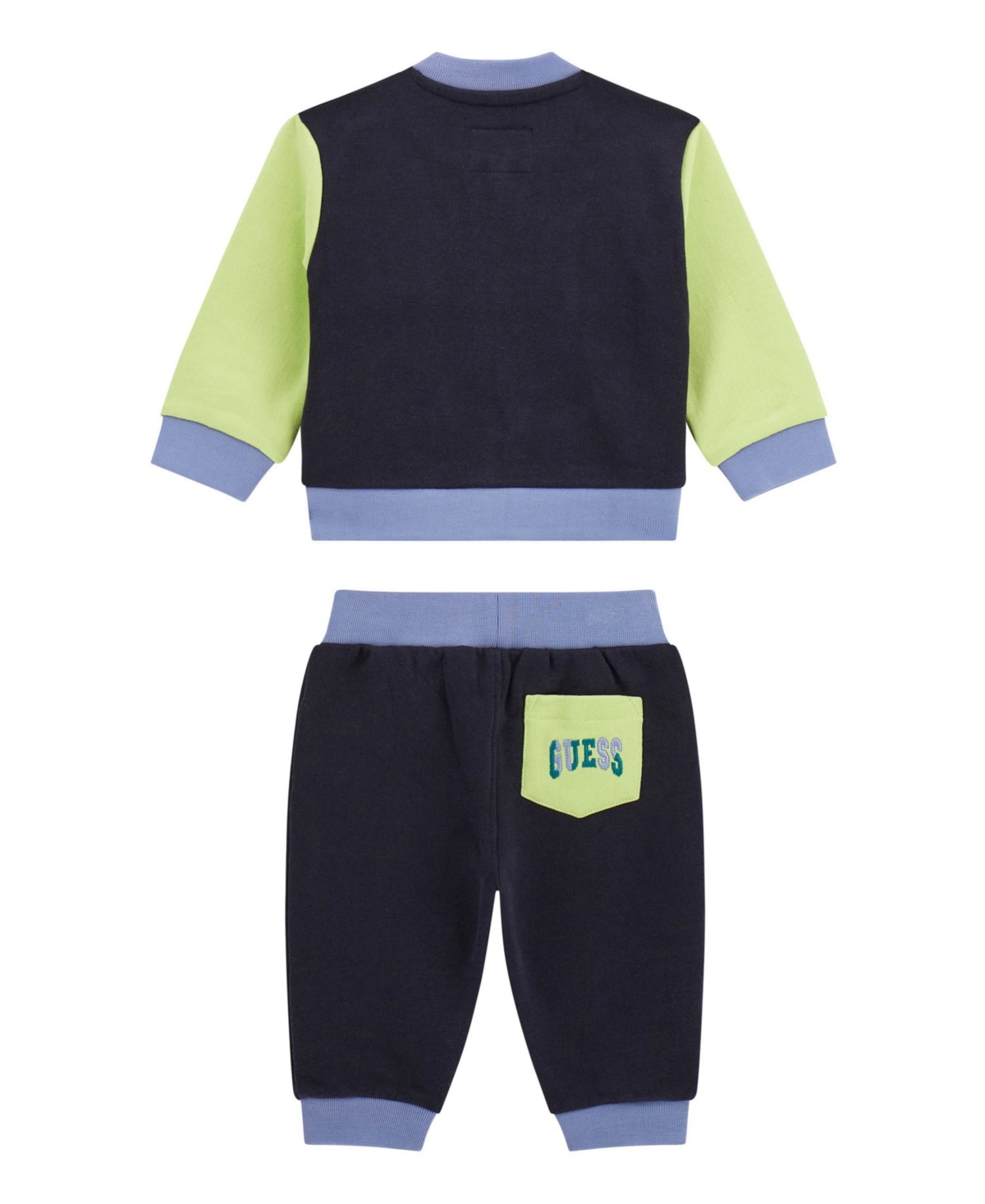 Guess Baby Boys Long-sleeve Active Zip-up Sweatshirt And Pant Set In Multi
