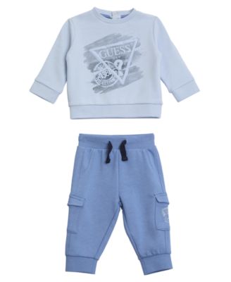 GUESS - Baby Boys 2-Piece Long-Sleeve Sweatshirt and Cargo Sweatpants Set