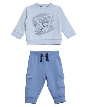 Baby Boys' Long-Sleeve Sweatshirt and Cargo Sweatpants, 2-Piece Set