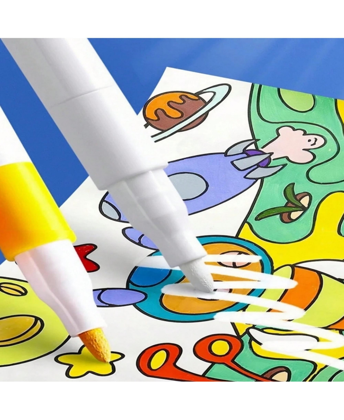 Htutwoo 36 Pcs Acrylic Paint Pen, Multipurpose Diy Painting Acrylic Paint Pen for Home Glass Wood Stone Fabric Painting