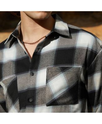 Men's Onyx Black Tartan Utility Shacket