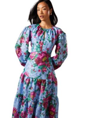 Women's Printed Jacquard Volume Dress