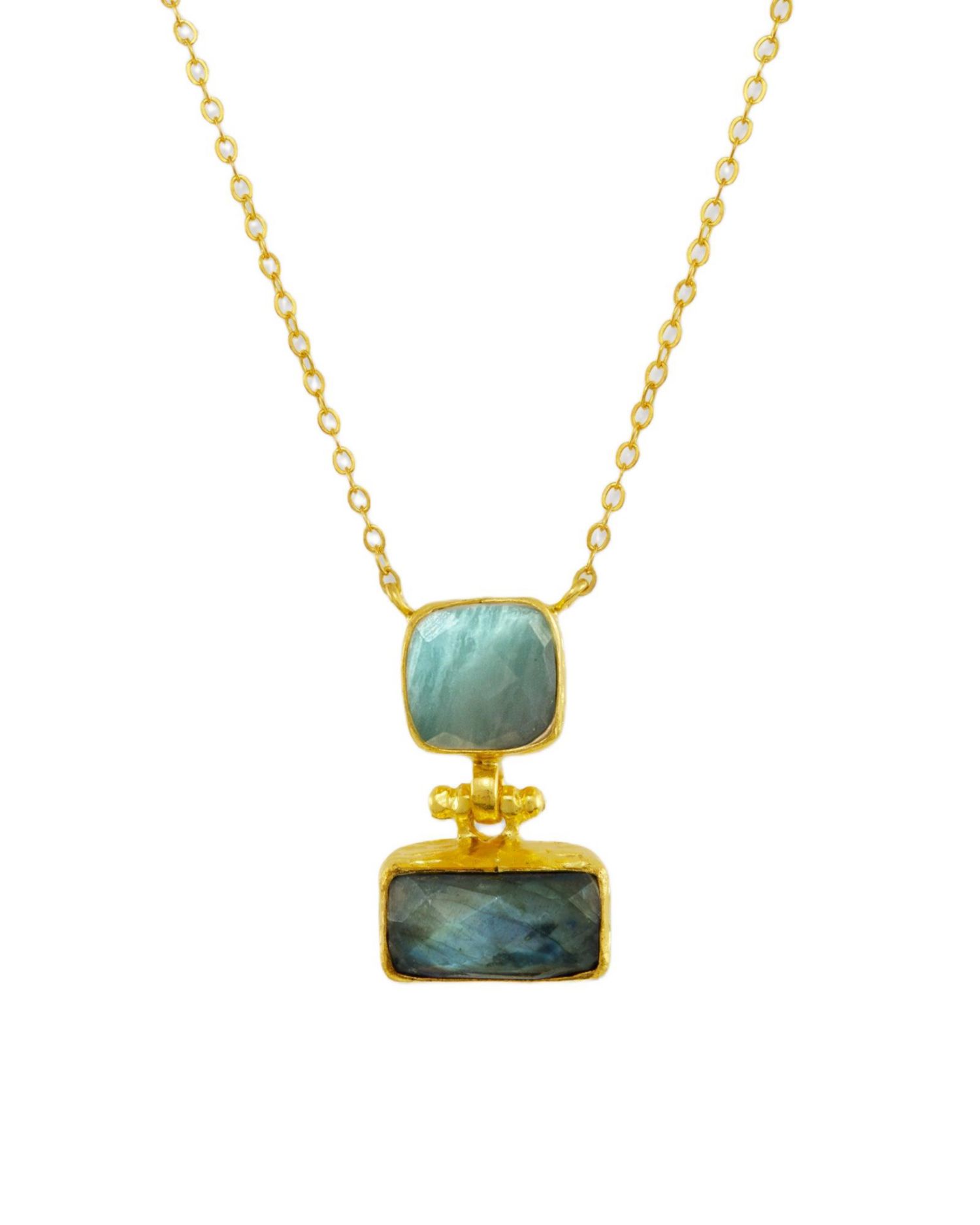Nerissa Labradorite And Chalcedony Pendant Necklace