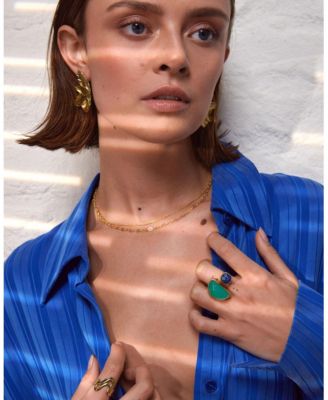 Avery Lapis and Aqua Chalcedony Cocktail Ring