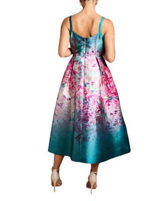 Women's Strappy Bow Detail Twill Midi Dress