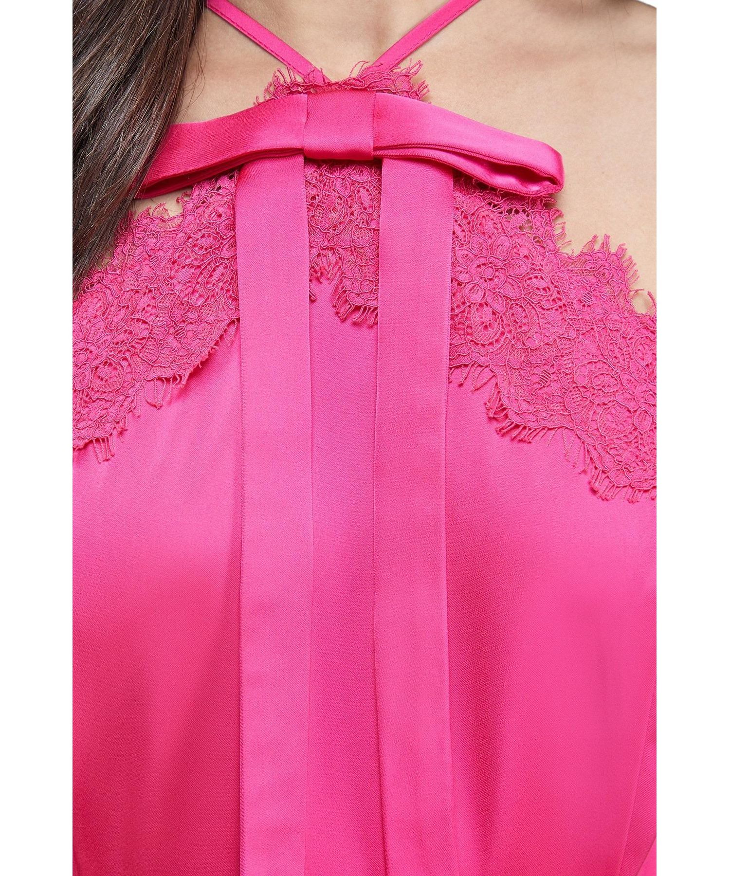 Women's Lace Detail Midi Prom Dress