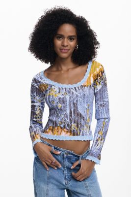 Women's Lightweight floral sweater
