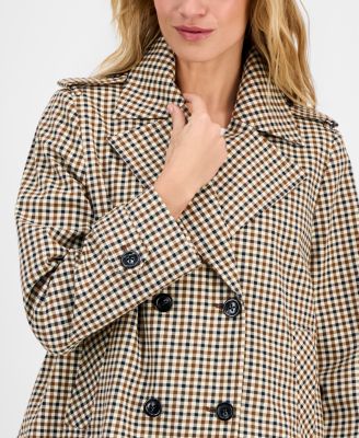 Women's Short Double-Breasted Trench Coat