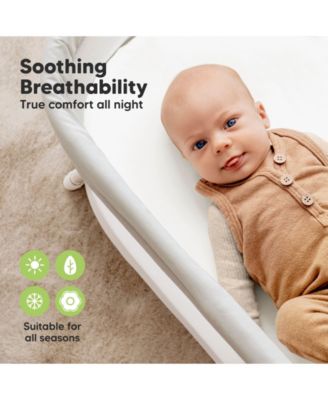 Bassinet Sheet for Baby Girls, Boys, 2-Pack Soothe Bassinet Fitted Sheets, Bedside Bassinet Mattress Sheet